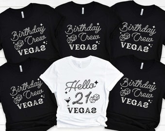 Las Vegas 21st Birthday Shirts Vegas Birthday Hello 21 Twenty 21st Birthday Girls Trip Birthday Trip Group Shirt Birthday Crew Retro Cowgirl