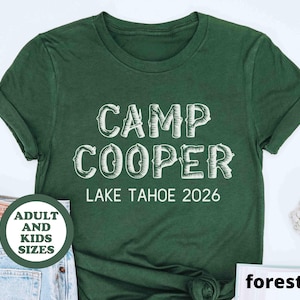 Custom Camping Shirts Family Camp Shirt Friends Camp T Shirt Matching Kids Women Boys Girls Baby Cousin Crew Mountain Vacation Shirts