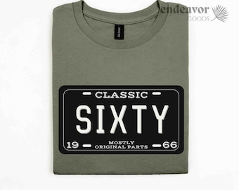 Men's Birthday Shirt Funny Birthday Shirt for Man Car Lover Birthday Gift 60th Birthday Gift Custom Mens Birthday Shirt Vintage 1966