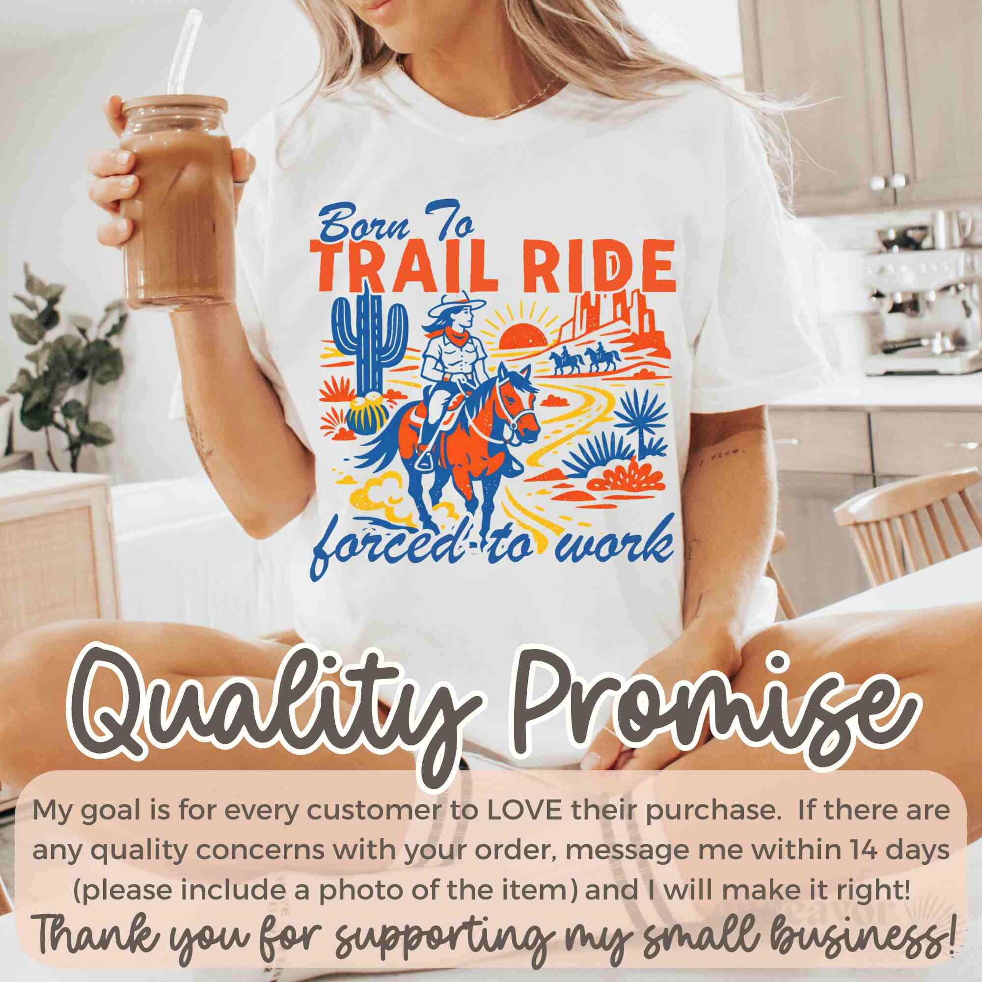 Born to Trail Ride Shirt Funny Horse T-shirt Equestrian Tee Cowgirl ...