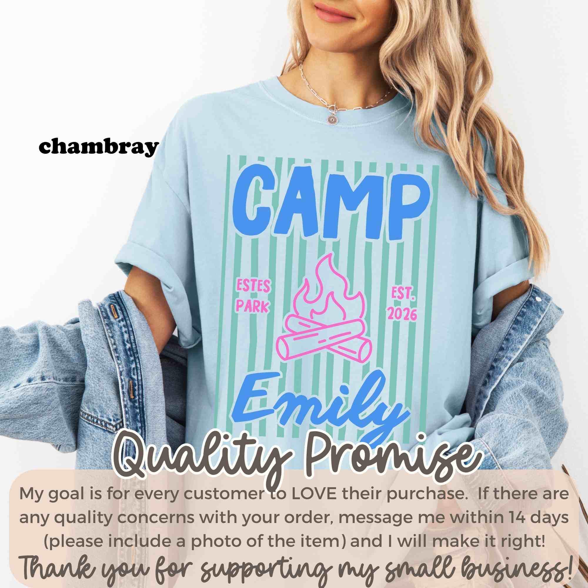 Custom Camping Bachelorette Shirts Comfort Colors Girls Trip Tshirts