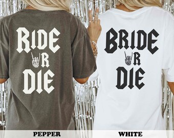 Bride Or Die Bachelorette Party Shirts Till Death Do We Party Rock And Roll Bride Bachelorette Spooky Bachelorette Shirts Witch Bachelorette