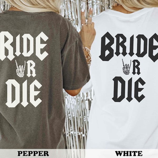 Bride Or Die Bachelorette Party Shirts Till Death Do We Party Rock And Roll Bride Bachelorette Spooky Bachelorette Shirts Witch Bachelorette