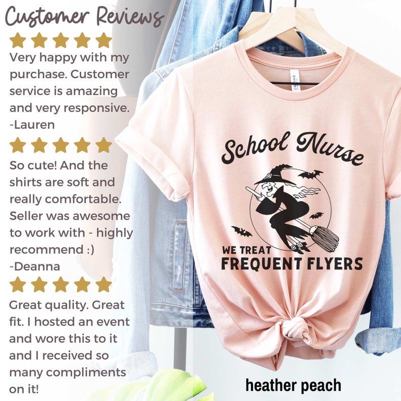 School Nurse Halloween Shirt Halloween School Nurse T-Shirt Nurse Fall Shirt Funny School Nurse Shirt Frequent Fliers Halloween School Nurse image 3