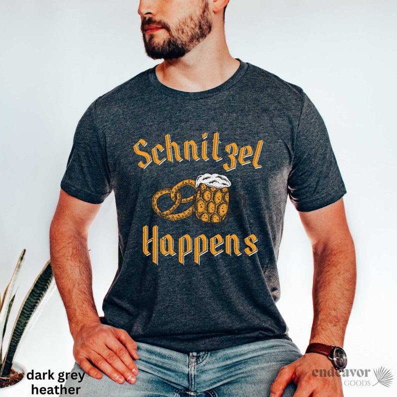 Schnitzel Happens, Funny Oktoberfest Shirt For Men Women Oktoberfest Shirt Beer Lover Tshirt German Beer Drinking Shirt Schnitzel Faced Bild 3