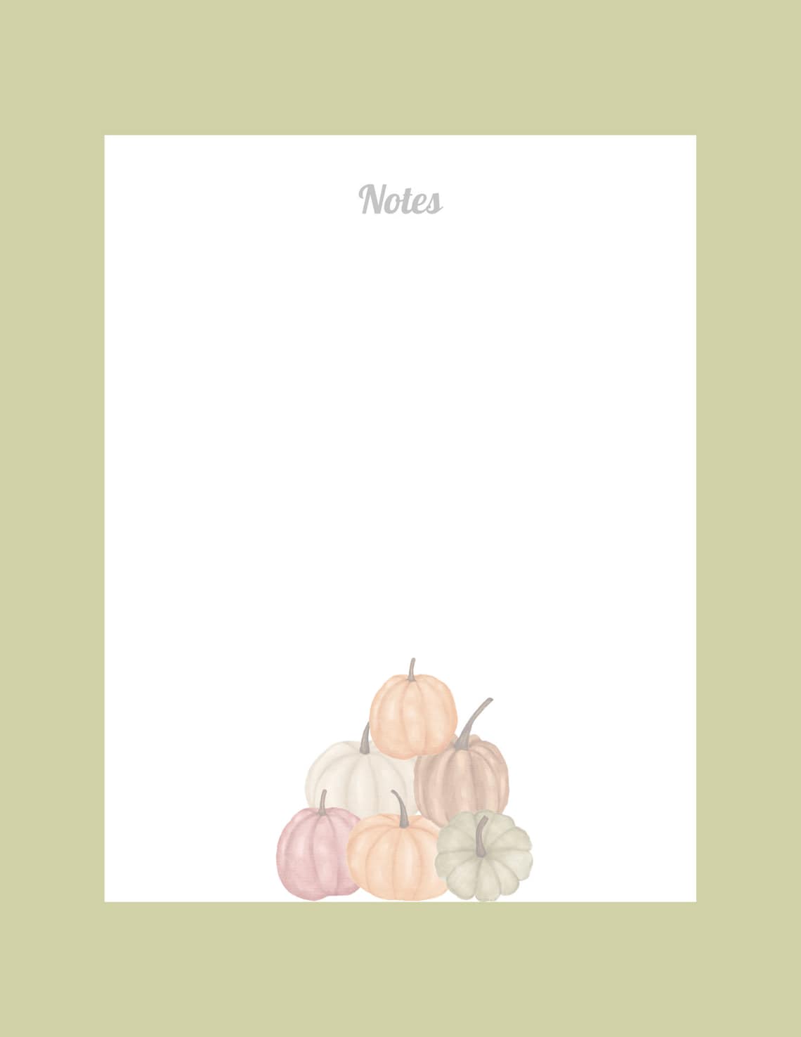 Fall Notes Printable Fall Note Pad Printable, Writing Paper, Note Page Printable, Notes ...