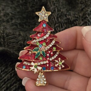 Christmas Red Tree cover minder or fridge magnet