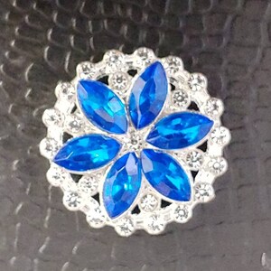 Kristallblauer Blumenbezug Halter oder Kühlschrankmagnete