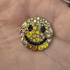 Broche aimant smiley gemme/Mémoire de couverture ou aimant pour réfrigérateur