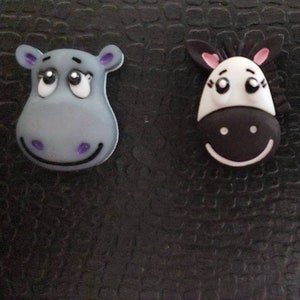 Adorable zebra hippo head cover minders
