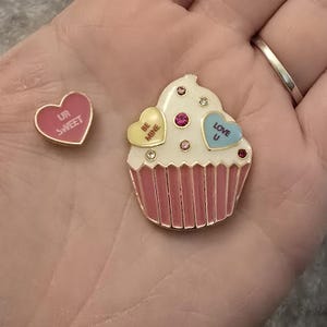 Valentinstag Herzen Cupcake Cover Minder oder Kühlschrankmagnete