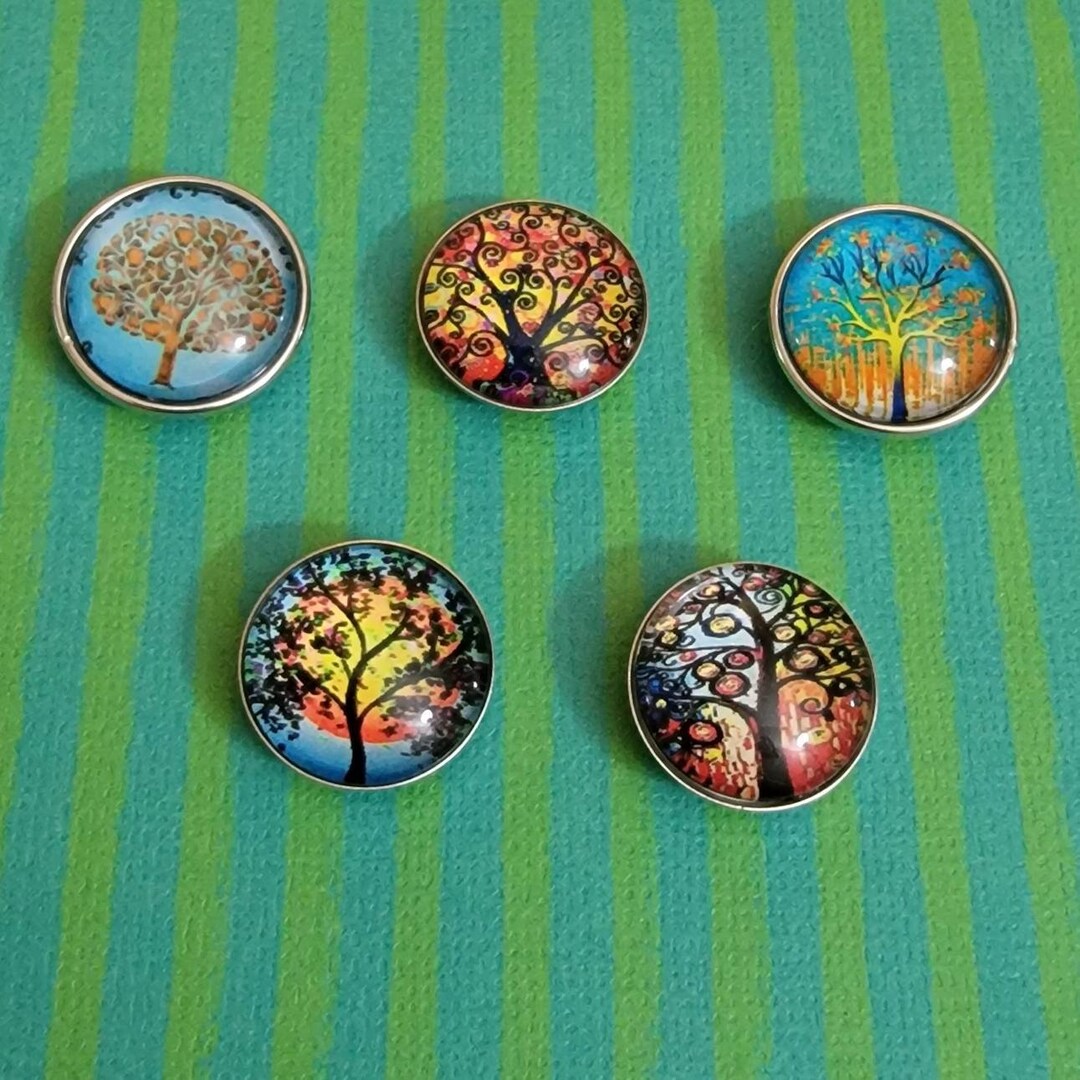 Fall Tree Snaps(must Have a Base or Contact Me for Plain Magnet ...