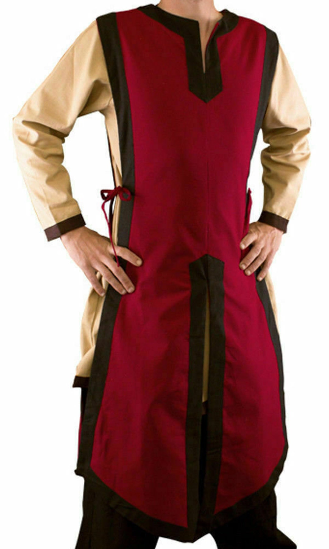 Larp Jerkin Sleeveless Basic Medieval Tabard Renaissance Etsy