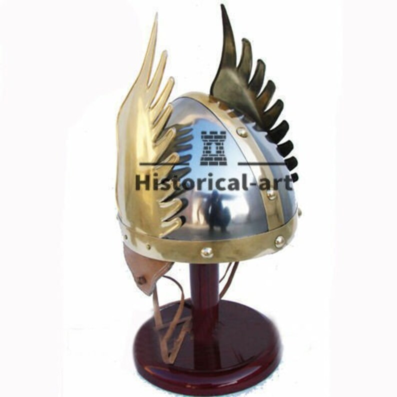 Medieval Norman King Helmet Vikings Winged Helmet Fully Etsy
