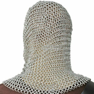 Capuche En Mailles De Chaînes Médiévale – Idéale Pour La Reconstitution Historique Et Le LARP
