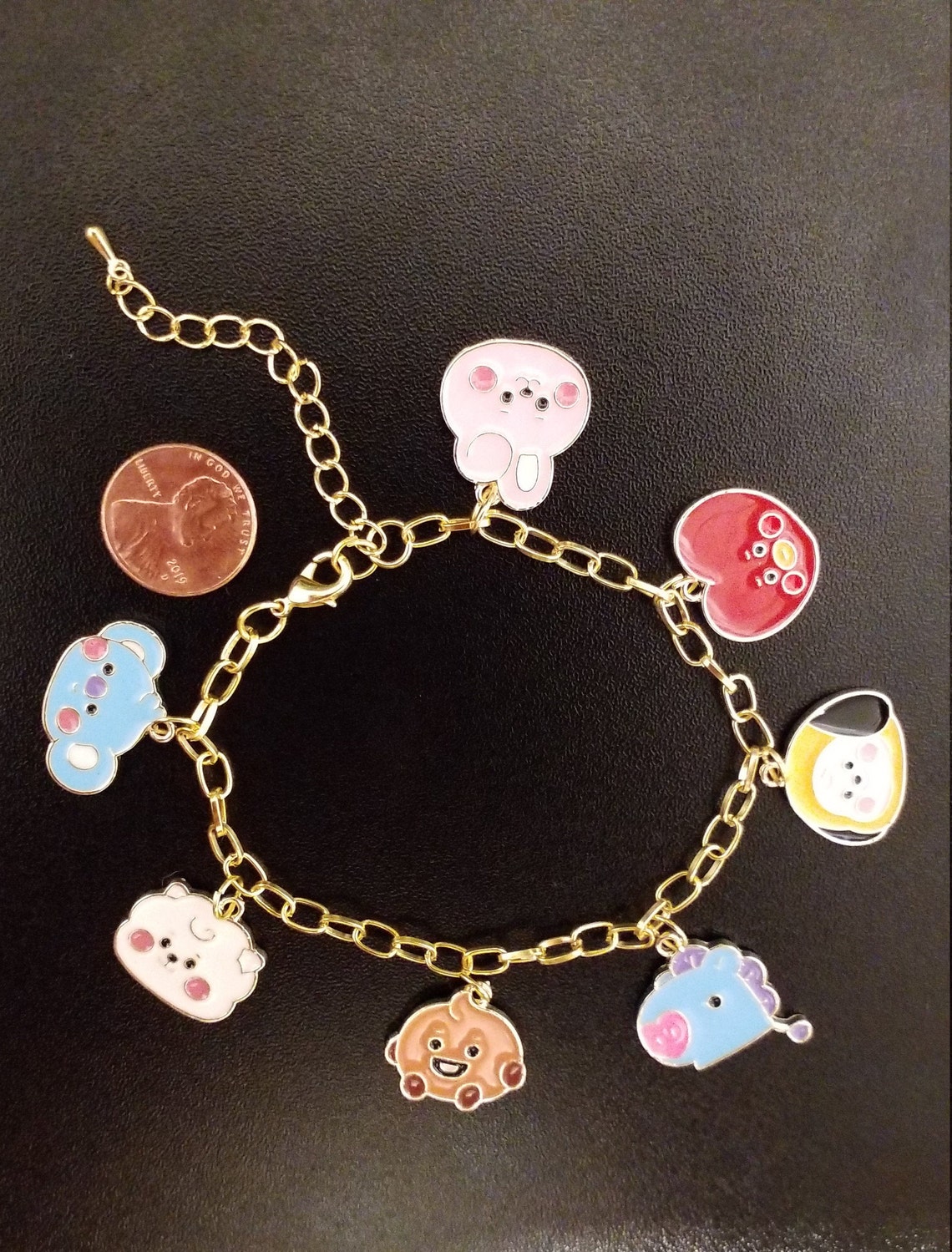 BTS BT21 Baby Charm Bracelet Etsy