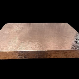 Square Copper Tabletop | Handmade Hammered Copper Table Top | Custom Metal Table | Amoretti Brothers