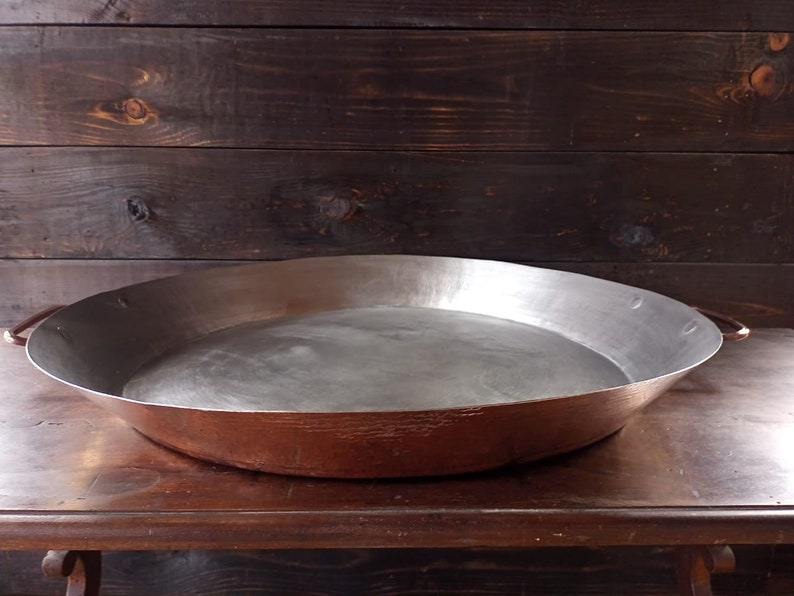 Hammered Copper Paella Pan Extra Large Etsy