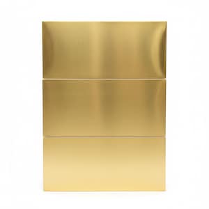 Modern Brass Range Hood: Custom Kitchen Wall Mount