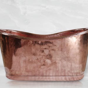 Hammered Copper Bathtub: Freestanding Soaking Tub, Antique Finish