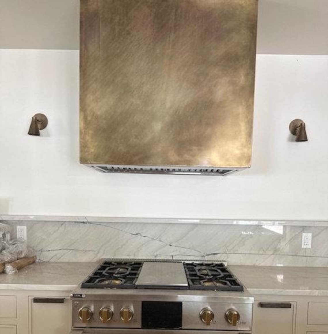 Vintage Range Hood - Brass Kitchen Vent - Stove Hood - Wall Mount Range ...