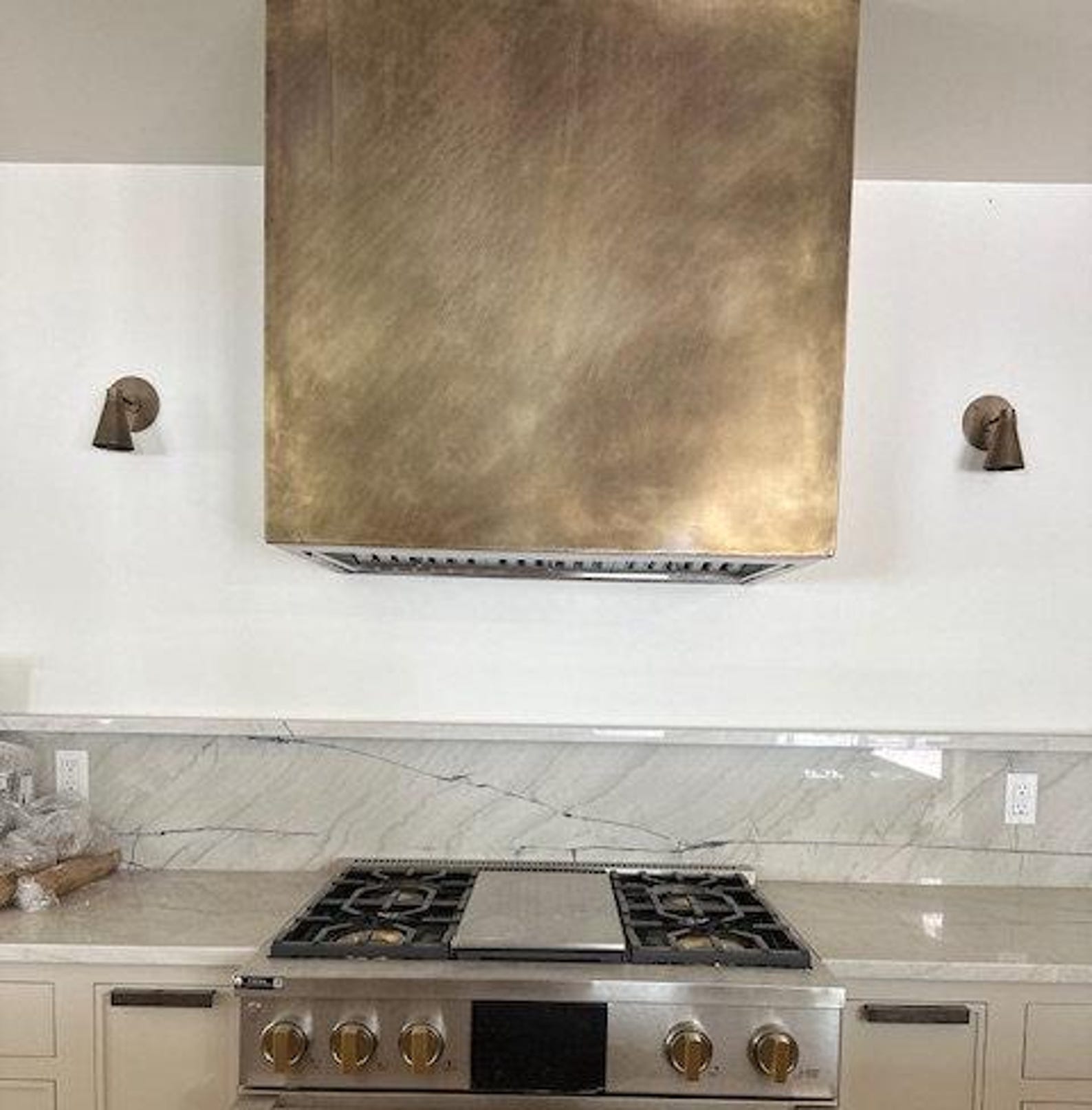Vintage Range Hood - Brass Kitchen Vent - Stove Hood - Wall Mount Range ...