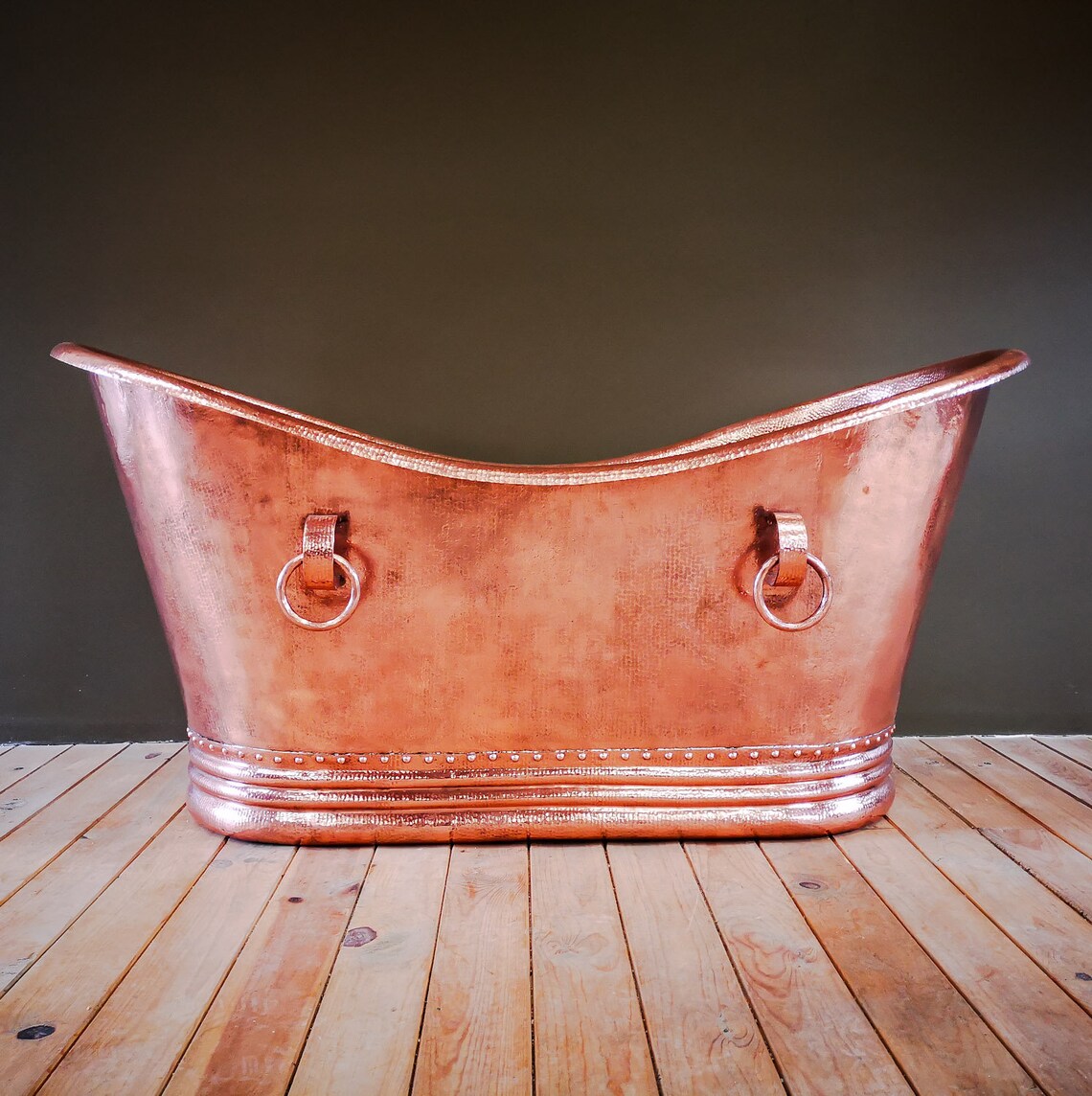 Freestanding Hammered Copper Bathtub for Hacienda CLASSICA Etsy