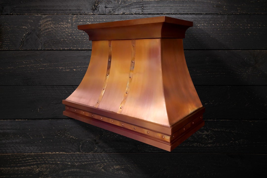 Antique Copper Kitchen Range Hood With Vintage Patina - High Qualityi Vent Hood - Custom Copper ...