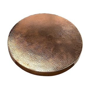 Copper Table Top - Round - Hammered - Polished