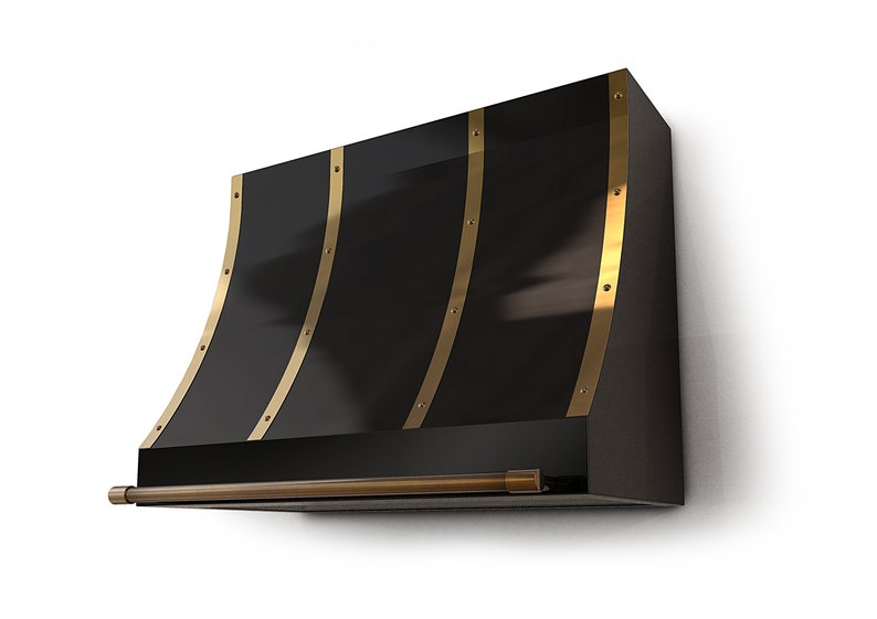 Amoretti Brothers Black and Gold Range Hood EUGENE 42 X Etsy
