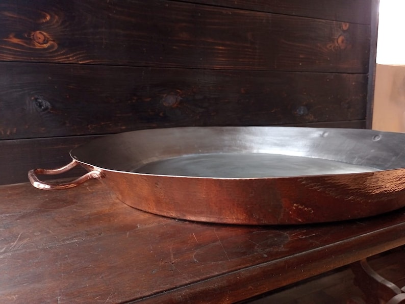 Hammered Copper Paella Pan Extra Large Etsy
