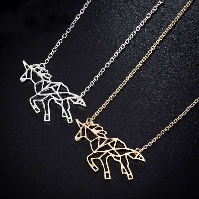 Unicorn Silver Plated Necklace Jewelry