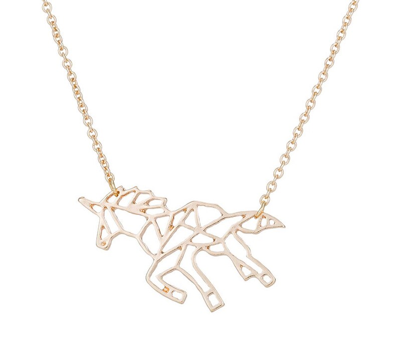 Unicorn Silver Plated Necklace Jewelry