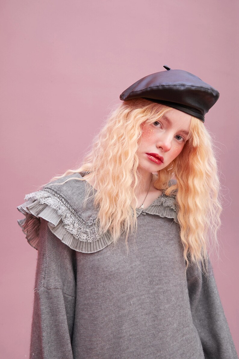 Ruffles Lace Sweater Jumper Long Sleeve