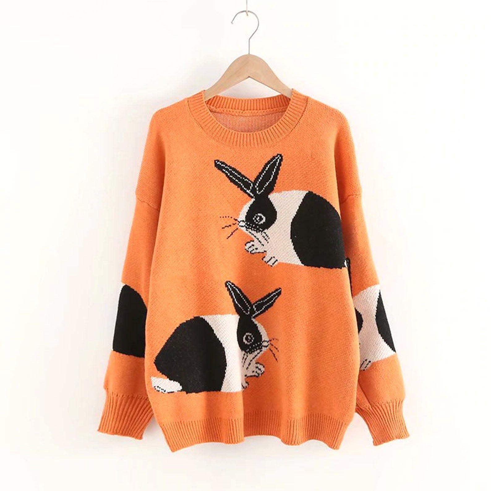 Rabbit Sweater Jumper Long Sleeve | Etsy