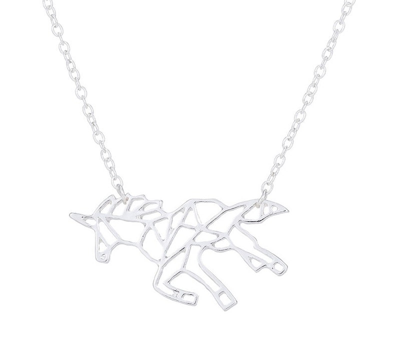 Unicorn Silver Plated Necklace Jewelry