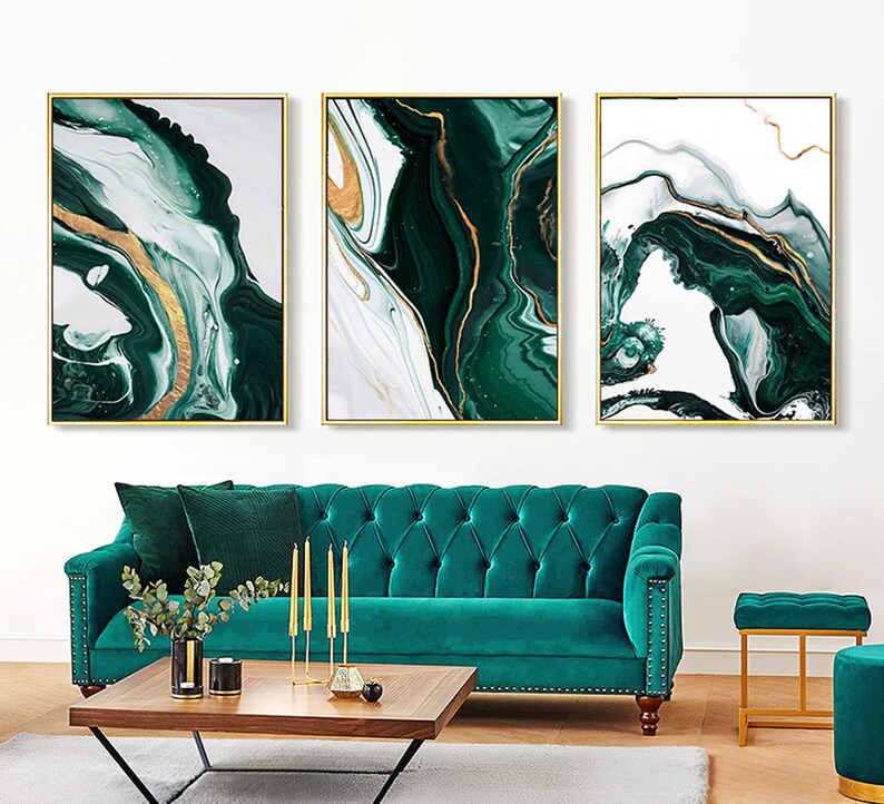 Set of 3 Minimalist Abstract Wall Poster Canvas Art Print Painting Contemporary Art Decoration