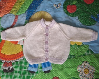 Irish Hand Made Knitted wool blend Baby Boys/ Girls Cardigan