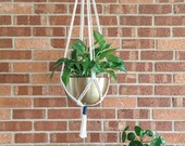 Color Wrap Minimalist Plant Hanger - Macrame Plant Hanger - Modern Plant Hanger
