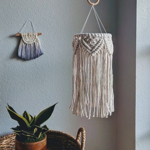 Kleine Macrame hangende lantaarn - Macrame kroonluchter - Macrame Baby Mobile