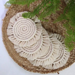 Spiral Macrame Coasters