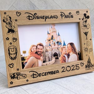 Personalised Disneyland Paris or Disney World Orlando Photo Frame: Engraved Keepsake Gift - Fits 4"x6" or 5"x7" Photo image 8