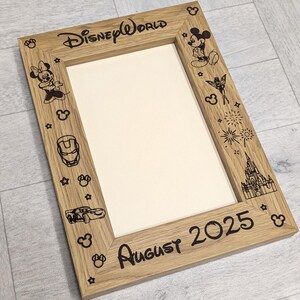 Personalised Disneyland Paris or Disney World Orlando Photo Frame: Engraved Keepsake Gift - Fits 4"x6" or 5"x7" Photo image 15