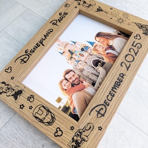 Personalised Disneyland Paris or Disney World Orlando Photo Frame: Engraved Keepsake Gift - Fits 4"x6" or 5"x7" Photo image 11