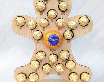 Personalised Gingerbread Man Advent Calendar: Fits Terry's Chocolate Orange & Ferrero Rocher