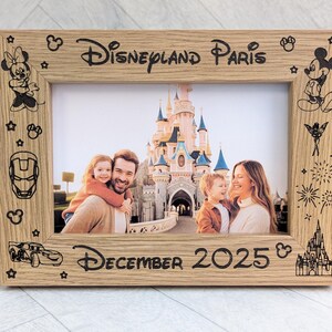 Personalised Disneyland Paris or Disney World Orlando Photo Frame: Engraved Keepsake Gift - Fits 4"x6" or 5"x7" Photo image 5