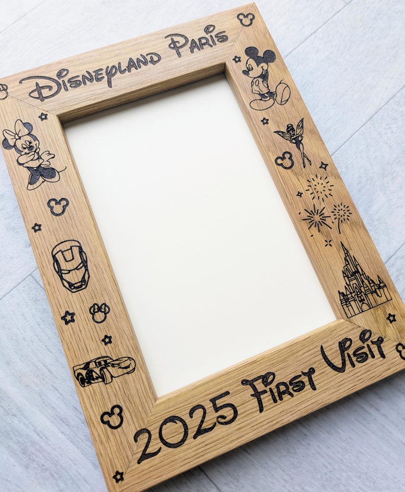 Personalised Disneyland Paris or Disney World Orlando Photo Frame: Engraved Keepsake Gift - Fits 4"x6" or 5"x7" Photo image 17