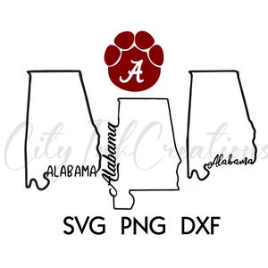 Fichiers SVG Alabama pour Cricut Alabama PNG design par sublimation Alabama State University svg Alabama vector map