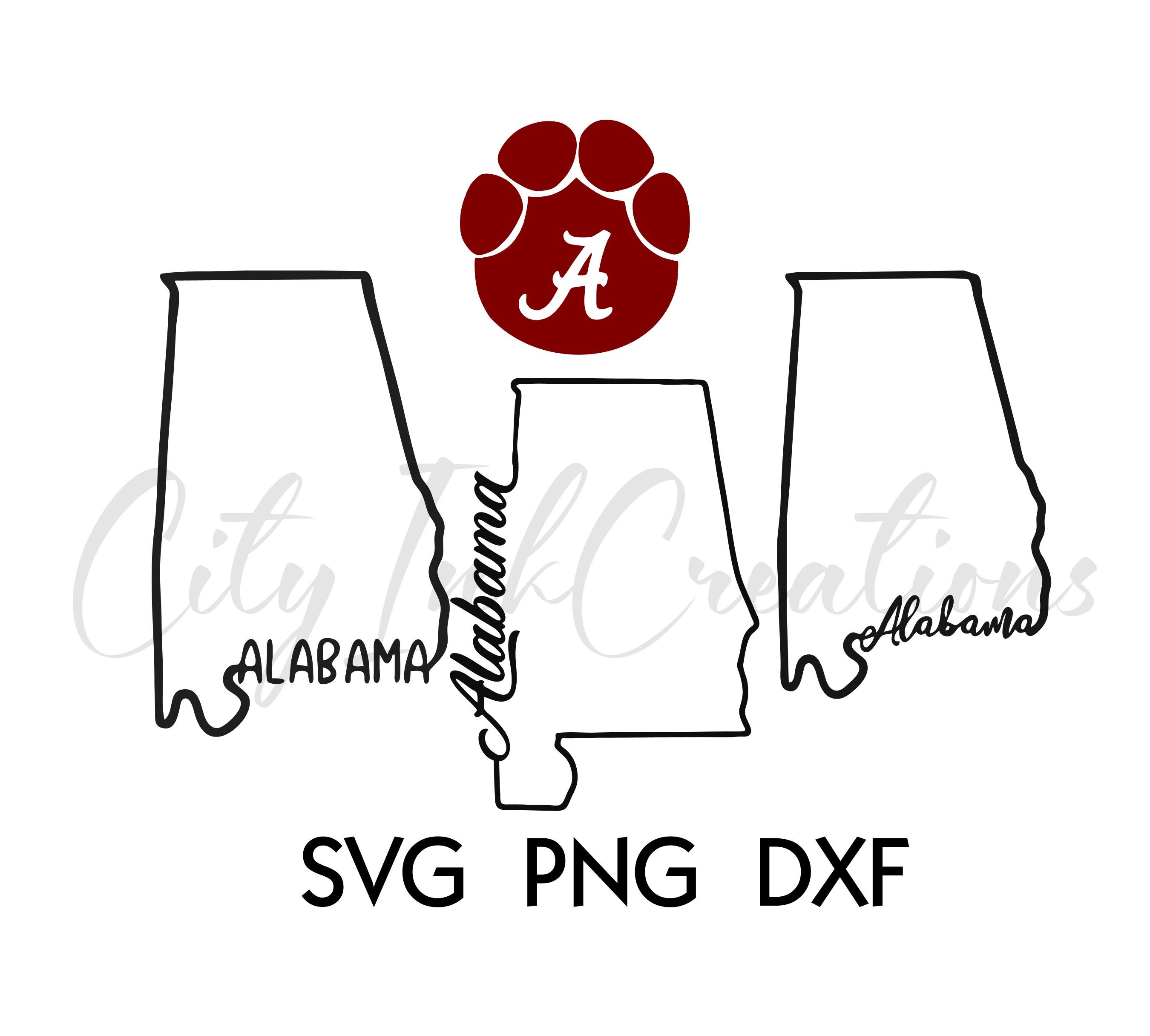 Alabama SVG Files for Cricut Alabama PNG Sublimation Design Alabama ...