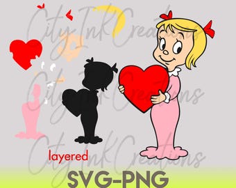 Cindy Lou who SVG layered file for Cricut Christmas ornament Christmas svg Merry Christmas svg Christmas ornament svg
